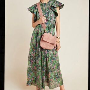 Cynthia Rowley Green Floral Maxi Dress